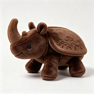 Peluche réaliste de coléoptère <span class=keywords><strong>rhinocéros</strong></span> japonais, insecte en peluche, logo personnalisé, souvenir du zoo, réserve naturelle, jouet éducatif pour enfants sur l'entomologie - Product Image 6