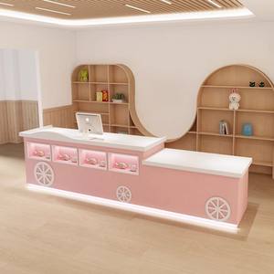 Escritorio de recepción para parque <span class=keywords><strong>infantil</strong></span> para centros de educación temprana, jardín de infantes, maternidad, tienda para bebés, Mostrador de pago, diseño de tienda - Product Image 3