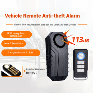 Nhà Máy Giá 113dB Không Dây Chống Trộm Rung Xe Máy Xe Đạp Báo Động Chống Thấm Nước An Ninh Đi Xe Đạp Xe Đạp Báo Động Với Từ Xa - Product Image 3