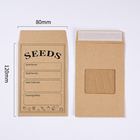 Enveloppes personnalisées en carton kraft brun pour sachets de graines, enveloppes cadeaux non remplies, paquets d'enveloppes auto-adhésives rustiques pour emballage de graines