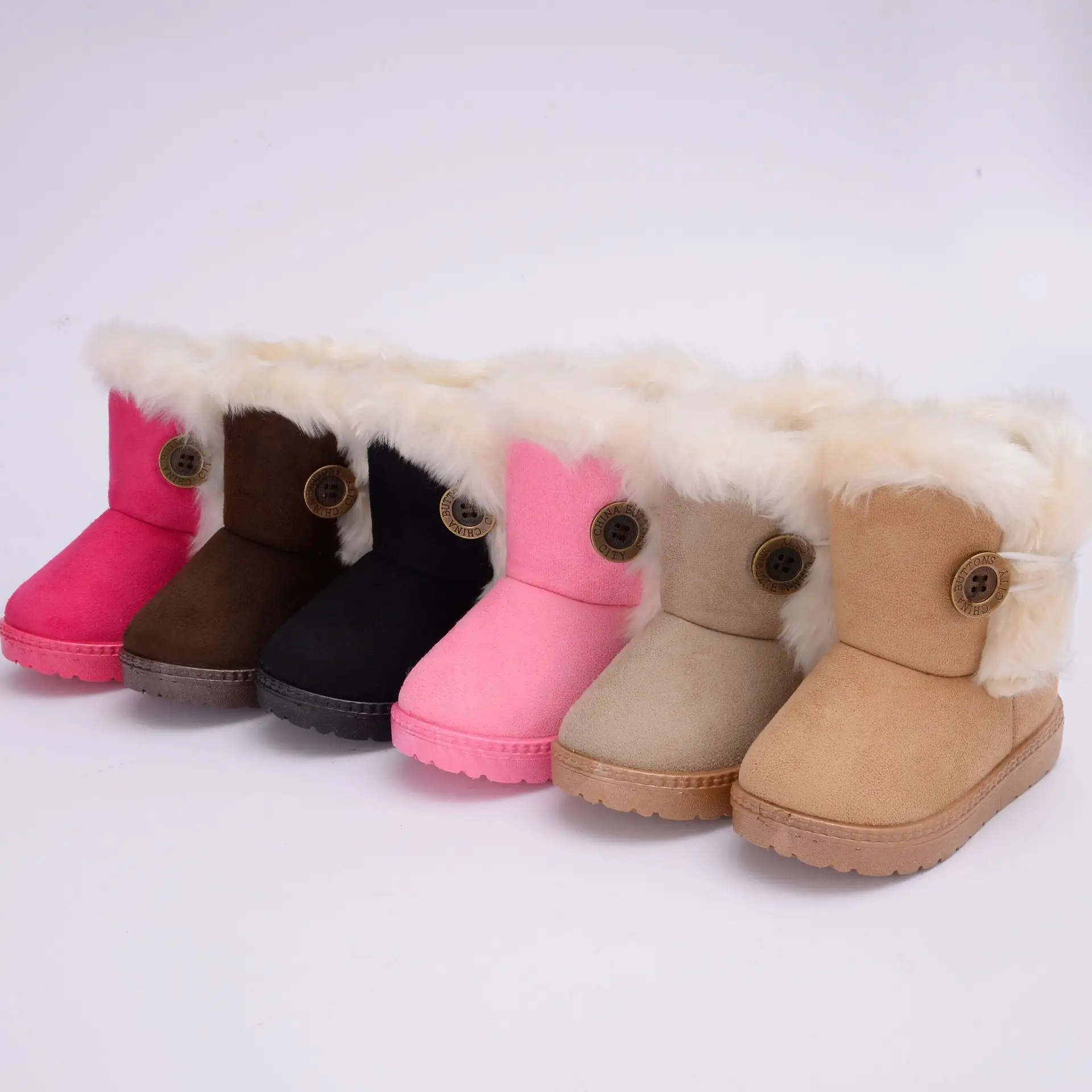 winter warm soft plush children ankle snow boots baby little boys girl kids shoes boots