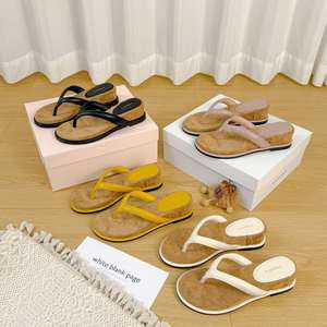 Sandalias de Playa Estilo Francés 2026 para Mujer, Diseño Color Block Retro con Plataforma, Chanclas de Verano - Product Image 1