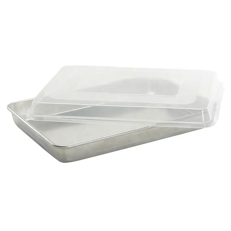 50052 Series Aluminum High-Sided Sheet cake Pan with Lid Baking Pan with Lid