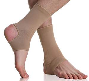 Supporto per Caviglia a Compressione Media in Tessuto Elastico Traspirante, Leggero, con Tallone Aperto - Product Image 1