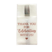 Serviette de table de poche Airlaid Serviettes de table personnalisées avec logo Serviettes en lin en papier de soie pour mariage