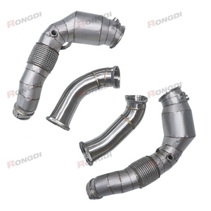 แคตตาไลติกคอนเวอร์เตอร์ S68B ท่อไอเสียแบบลดแรงดันตรงสำหรับ BMW X5M X6M F95 F96 4.4T ปี 2019-2022 ทำจากสแตนเลส 304 - Product Image 1