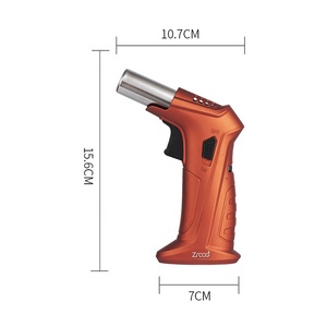 Pemantik api Gas barbeku Mini yang dapat diatur api Jet tahan angin dengan bahan bakar isi ulang untuk penggunaan perapian Gas BBQ pemanggang rokok - Product Image 2