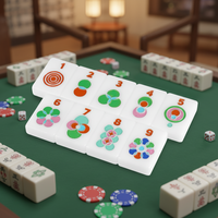 Tuiles de Mahjong en Mélamine Acrylique Qualité Professionnelle Rouge Rose Quatre Joueurs Style Contemporain Conception Pliable Stock Disponible