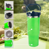 EE. UU. Almacén 30 oz Neón Acero inoxidable Vaso aislado 30 oz Sublimación en blanco Flip Tazas de paja Taza de café termo
