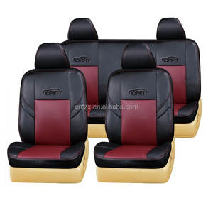Coprisedili Auto TOPFIT Design in Pelle <span class=keywords><strong>Rosso</strong></span> <span class=keywords><strong>Vino</strong></span> Set Completo Lusso Universale USA Accessori Auto Personalizzazione Logo Disponibile - Product Image 4