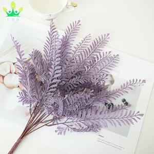 Arbustes de Boston artificiels fougère en plastique <span class=keywords><strong>feuilles</strong></span> violettes buissons d'herbe persane maison jardin véranda Parterre centres de Table décor - Product Image 4