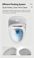 WC monobloc moderne en céramique, à poser au sol, blanc, avec base décorative, facile à nettoyer, finition émaillée, fournisseur d'articles sanitaires