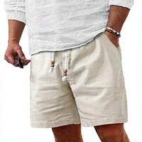 Shorts décontractés pour hommes personnalisés OEM, logo frontal, 100% coton satiné, respirant, taille mi-haute élastique, 320g, vente en gros toutes tailles