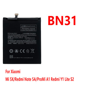 Batería BN31 de 3080mAh completamente nueva para <span class=keywords><strong>Xiaomi</strong></span> <span class=keywords><strong>Mi</strong></span> 5X, Mi5X, Redmi Note 5A/Pro, <span class=keywords><strong>Mi</strong></span> <span class=keywords><strong>A1</strong></span>, Redmi Y1 Lite, S2 - Product Image 1