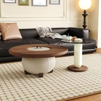 Ensemble de tables basses en pierre de style mid-century, portables, vintage, luxueuses, meubles modernes pour salon