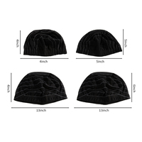 Bonnet dôme élastique extensible 4x4 5x5 13x4, doux pour la peau, respirant, noir, pour la confection de perruques, filet à perruque en maille respirant pour la couture