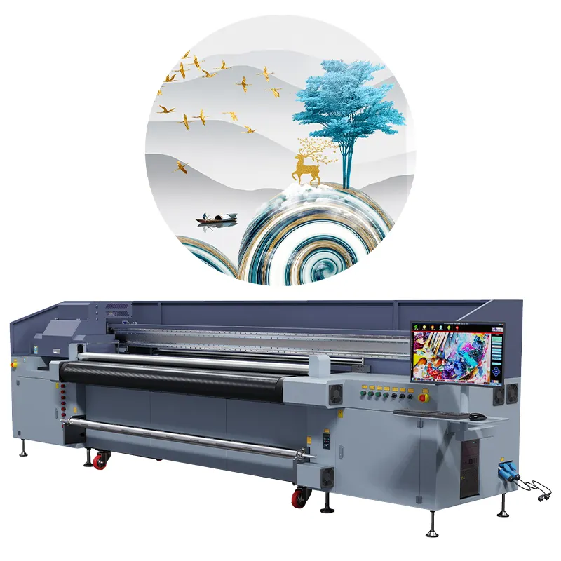 Impresora híbrida Uv rollo a rollo impresora plana Uv para bolso de algodón máquina de impresión de cuero de vidrio de madera SUMINISTRO DE FÁBRICA DE China