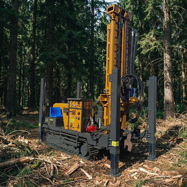 ZHIZUAN 300m Crawler Mounted Diesel Hydraulic Water Well Drilling Rig DTH Rotary Borehole Machine 1 Year Warranty for Water