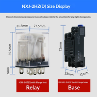 Relay Miniatur Otomatis Chint NXJ/2zh4z (D) 8-Pin 14-Pin 12 V24v220v Elektromagnetik Terbungkus Epoxy