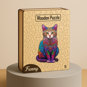 <span class=keywords><strong>Puzzle</strong></span> en <span class=keywords><strong>bois</strong></span> en <span class=keywords><strong>bois</strong></span> Cat Design Brain Training Gift Creative Adults Children 200 Pieces Medium - Product Image 5