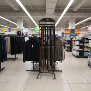Modern 2-Tier Lockable Powder Coated Metal Wire Wig Hair Extension Display Rack <strong>Stand</strong> Belt Display Rack - Product Image 3