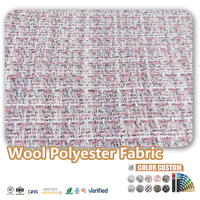 Kain Tweed Berat Sedang 440G 85% Poliester 15% Wol Bernapas, Sesuai Pesanan untuk Mantel Musim Dingin, Jaket, Rok, Pakaian, Dekorasi Rumah, Ready Stock