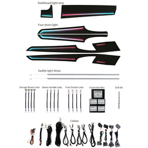 Pour Porsche Panamera 2010-2016 panneau à manches courtes lumière ambiante tableau de bord panneau bande Led barre <span class=keywords><strong>Inter</strong></span> porte bande décorer lampe - Product Image 1