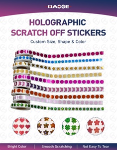 Autocollants à gratter personnalisés, étiquettes holographiques, cercles à gratter holographiques, autocollants à gratter auto-adhésifs pour billets DIY - Product Image 4