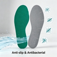 Semelles intérieures confortables en PU hautement élastiques avec soutien de la voûte plantaire, amortissantes, absorbant les chocs, respirantes, pour chaussures de sport