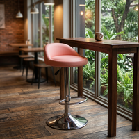 Chaise de bar pivotante réglable en hauteur, design moderne, structure métallique, pour bar à domicile, restaurant, usage commercial, tabouret haut pour cuisine
