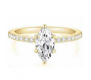 Anillo de Cobre con Incrustaciones de Circonita Cúbica de Corte Marquesa de 2 Quilates, Anillo de Compromiso, Boda, Promesa o Aniversario para Mujer, Marca OAHLAN - Product Image 2