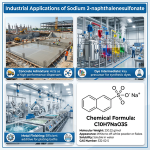Sulfonate de sodium 2-naphtalène <span class=keywords><strong>CAS</strong></span> 532-02-5, Acide 2-naphtalène sulfonique, Poudre blanche pure à 98%, Approvisionnement en vrac - Product Image 6