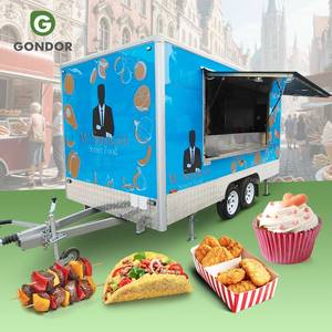 Custom Grill Smoker Smoothie Square Mobile Retail <b>BBQ</b> Truck Food-Trailer Food Trailer Sample with Porch - Product Image 1