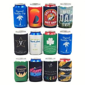 Refroidisseur de canettes de bière réutilisable et pliable en néoprène, 12 oz, pour usage quotidien - Product Image 1