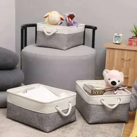 Grande boîte de rangement en tissu, adaptée aux étagères, décorative, pliable et idéale pour les armoires, les jouets et les chaussures.
