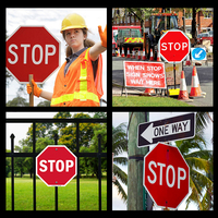 Autocollant Réfléchissant PC 41cm Panneaux de Signalisation de Qualité Ingénieur Autocollants Réfléchissants de Panneau d'Arrêt pour la Circulation