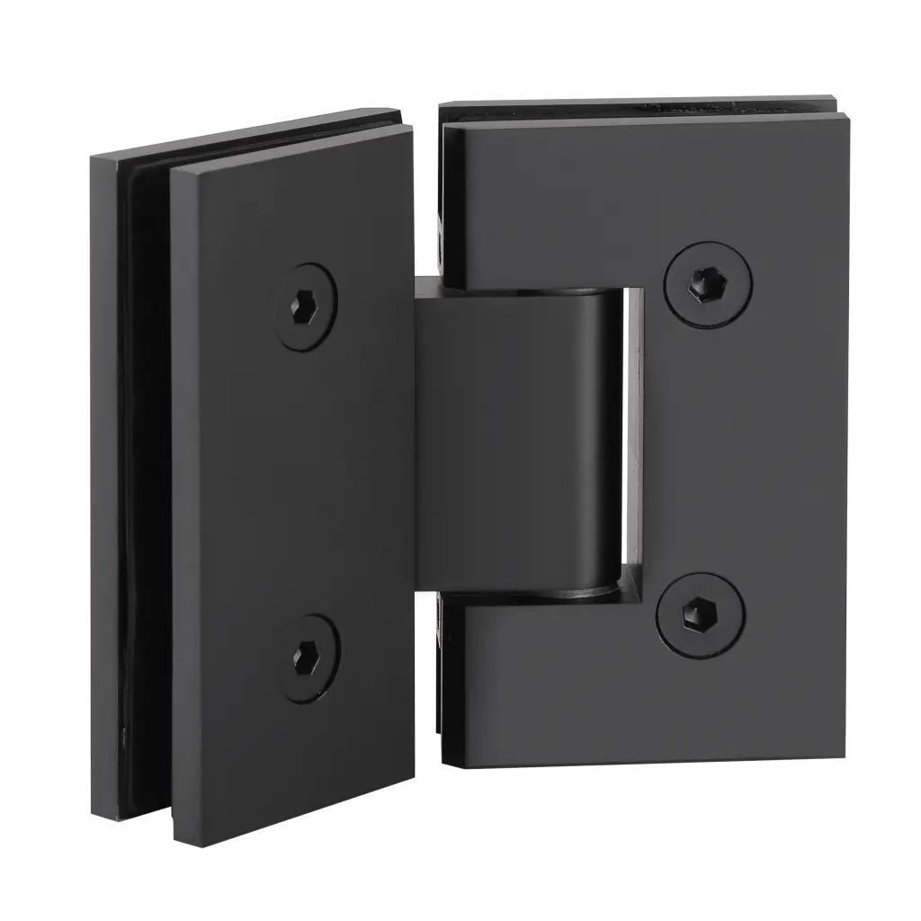 Matt black Brush Nickel chrome glass door to wall Screens Clamp 135/180/90 Degrees Brass stainless steel shower hinges