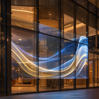 Écran LED transparent de qualité professionnelle pour mur-rideau en verre de grand centre commercial