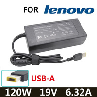 Chargeurs USB pour ordinateur portable 6.32A 120W, adaptateurs secteur pour Thinkpad Ideapad Yoga C360 C355 C560 C365 C4030 C455 5030 C3040 S4005 19V