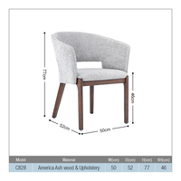 Chaise de salle à manger en bois de frêne moderne pour hôtels restaurants salons fermes et entrepôts-vente en gros à moindre coût