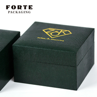 Boîte de rangement de montre-bracelet en cuir PU personnalisée de luxe FORTE Style croco unique avec emballage de bijoux élégance vintage Logo personnalisé