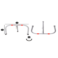Vente chaude Anti Corrosion En Acier De Voiture Espace Protecteur Manuel Parking Pile Barrière Serrure Au Sol M Forme Parking Cerceau Serrure Bloqueur