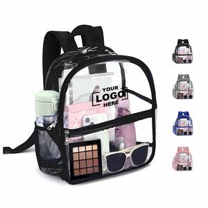 PVC Transparent Student Outdoor Portable Large Capacity Fashionable Sports <b>Backpack</b> - Product Image 1