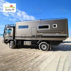 Standar Eropa pabrik Mercedes rv Motorhome 4*4 kendaraan ekspedisi dengan kamar mandi Shower man ekspedisi truk tempat tidur Camper