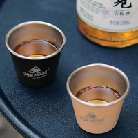 야외 캠핑 맥주컵 50ml 304 스테인리스 스틸 컵 경량 미니 차 우유 음료 머그 물병 컵