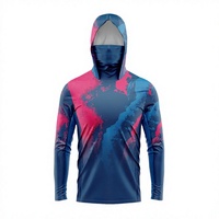 Op maat gemaakte heren vissershoodie UPF 50 sneldrogend ademend zonwerend shirt met print Buitenkleding OEM ODM