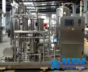 2-15T/Jam CO2 Sistem Pencampur Minuman Ringan Karbonasi, Generator Air Karbonasi Mixer CO2 Kecepatan Tinggi Yang Stabil dan Bersih