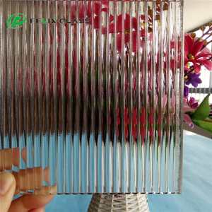 Reeded rãnh gân mô hình thủy tinh cho chiếu sáng công nghiệp trang trí phòng tắm phân vùng Divider không thấm nước ánh sáng cao - Product Image 1