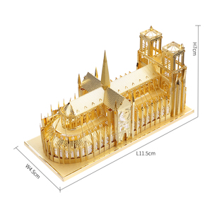 Rompecabezas Metálico 3D de Notre Dame de París de Piececool, Kit de Modelo Arquitectónico para Armar, Artículo Coleccionable Creativo y Decoración para el Hogar - Product Image 5