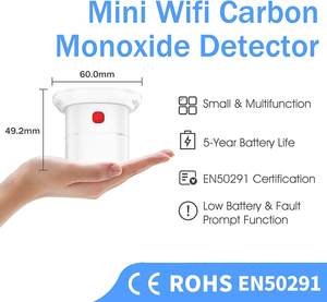 סיטונאי EN 50291 חכם CO גלאי אזעקת דליפת גז גלאי מונוקסייד לשימוש במטבח - Product Image 3